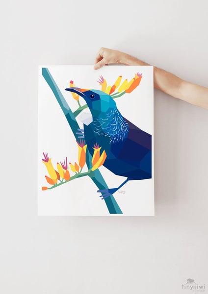 Tui print, Tui wall art, Tui painting, New Zealand birds, Kiwiana art, Gift idea Carousel 1