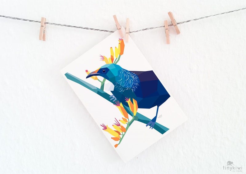 Tui print, Tui wall art, Tui painting, New Zealand birds, Kiwiana art, Gift idea Carousel 4