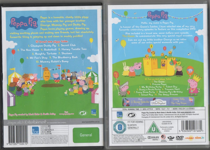 x 2 "Peppa Pig" DVD's Carousel 2