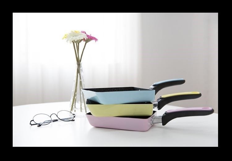 Blue Japanese Tamagoyaki Rectangle Frying Pan Carousel 1