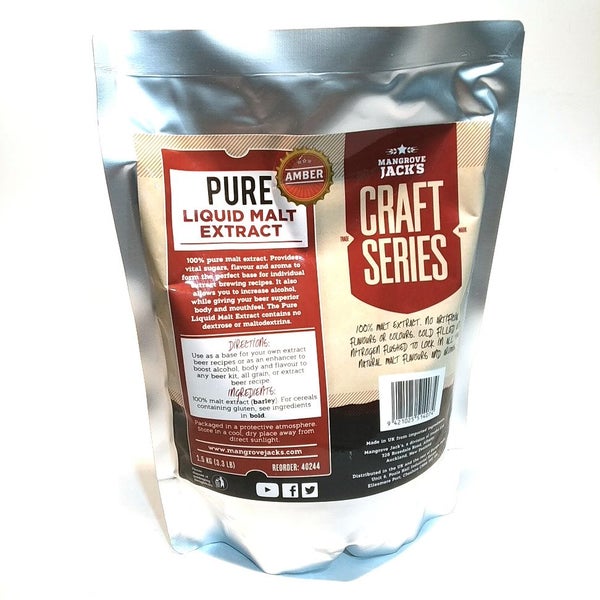 Mangrove Jack's Amber Pure Liquid Malt Extract (LME) 1.5kg Carousel 1