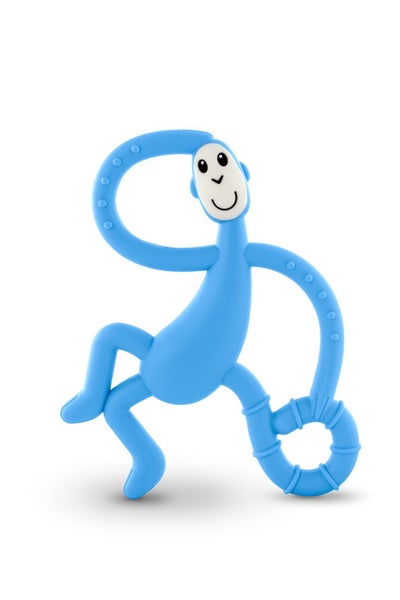 Matchstick Monkey Dancing Monkey Teether - Baby Blue Carousel 1