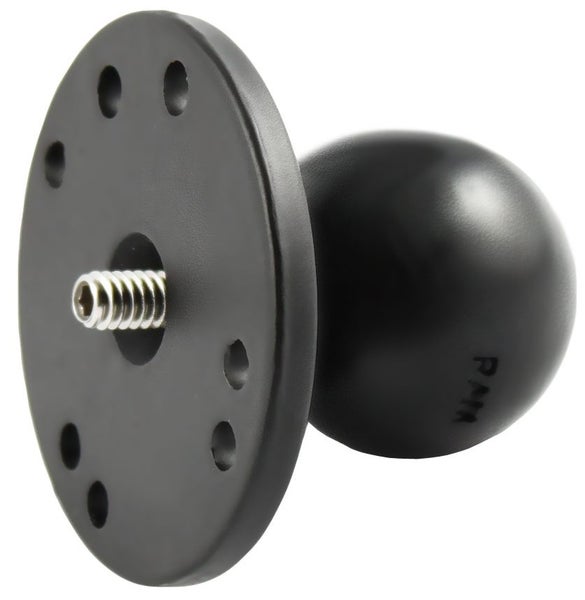RAM-202AU :: RAM 2.5" Round Base With 1.5" Ball and 1/4-20 Threaded Male Pos Carousel 1