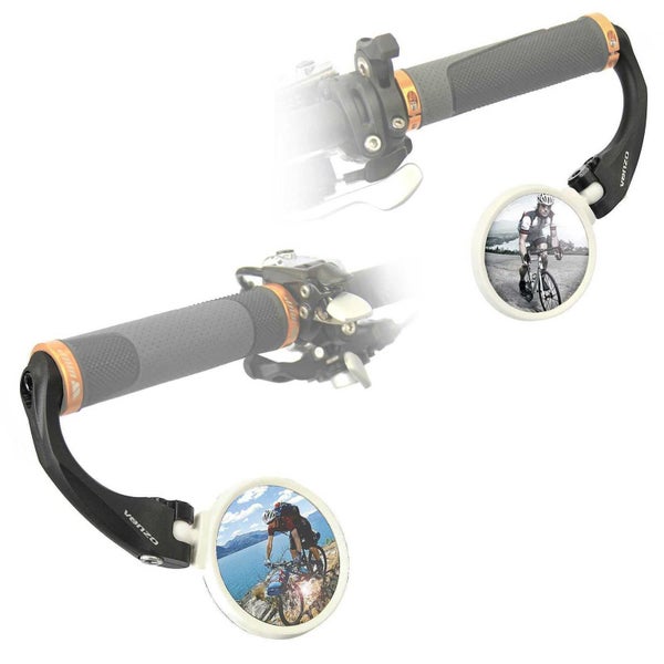 Venzo Bicycle Stainless Steel Mirror Pair White Carousel 1