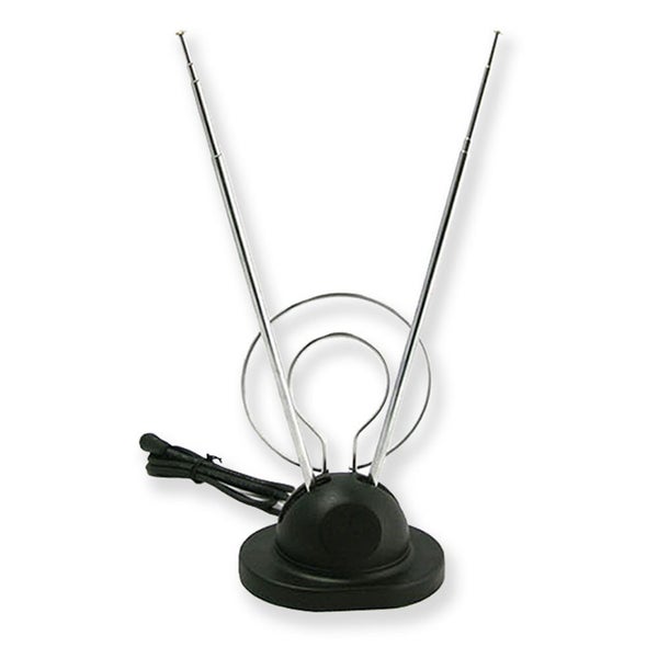 Sansai Indoor TV Radio Antenna VHF FM Reception Adjustable Telescopic Rods Black Carousel 2