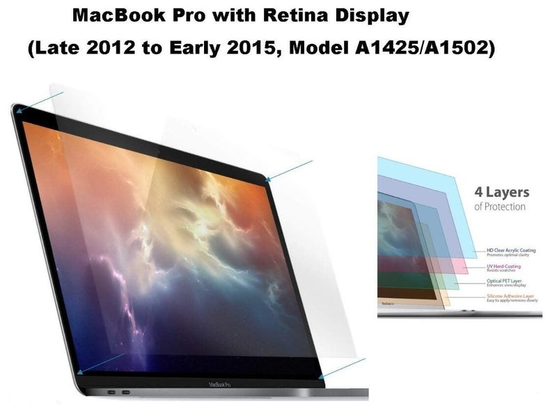 13-inch MacBook Pro with Retina Display ultra clear screen protector Carousel 1