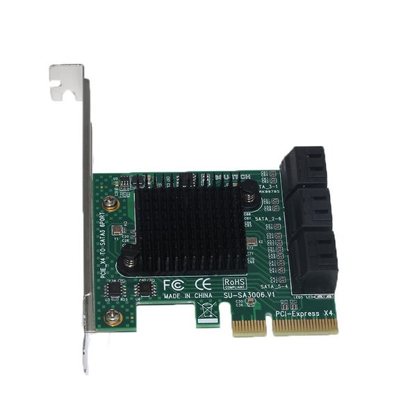 SSU SA3006 PCI - E to SATA 3.0 Expansion Card With Six - Port 6Gbps for Desktop Carousel 1