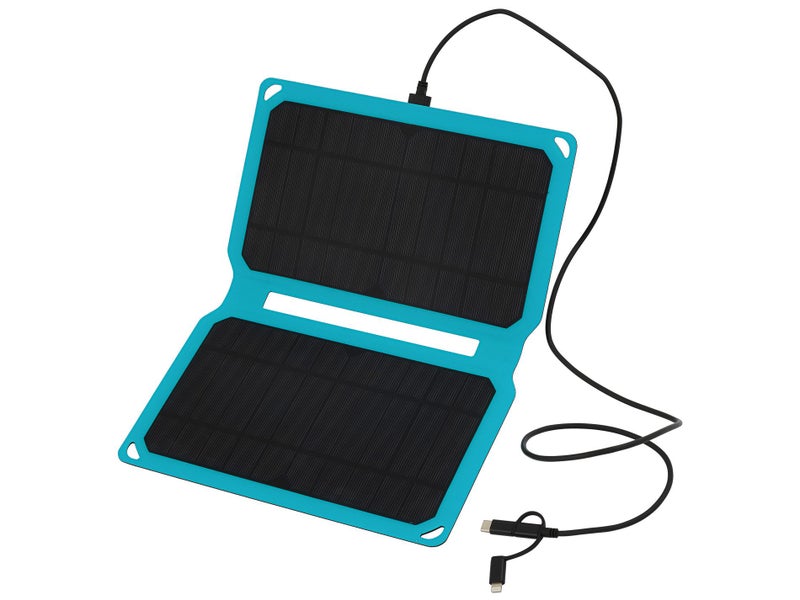 5V Folding Solar Charger + USB Output | Portable, Lightweight & Thin | POWERTECH Carousel 1