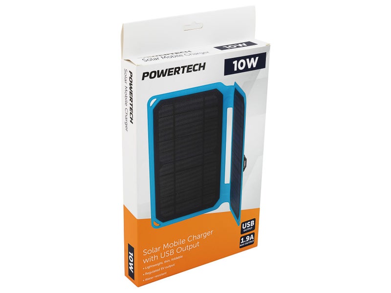 5V Folding Solar Charger + USB Output | Portable, Lightweight & Thin | POWERTECH Carousel 4