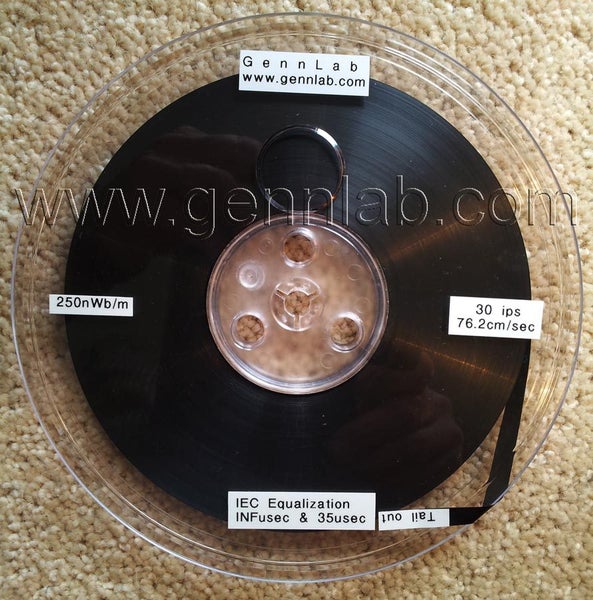 GennLab Calibration Tape. Speed: 30ips (76.2 cm/sec) Carousel 1