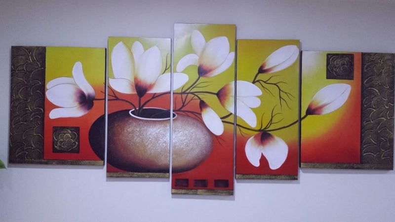 Beautiful Lily Canvas Art Print Wall 5 pieces Carousel 1