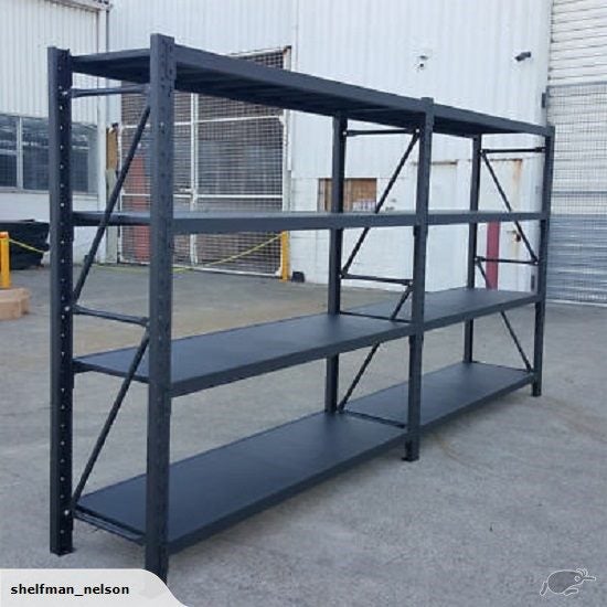 Heavy Duty Shelving 4m(L)x0.4m(W)x2m(H) 1600kg capacity Free Delivery BLACK Carousel 1