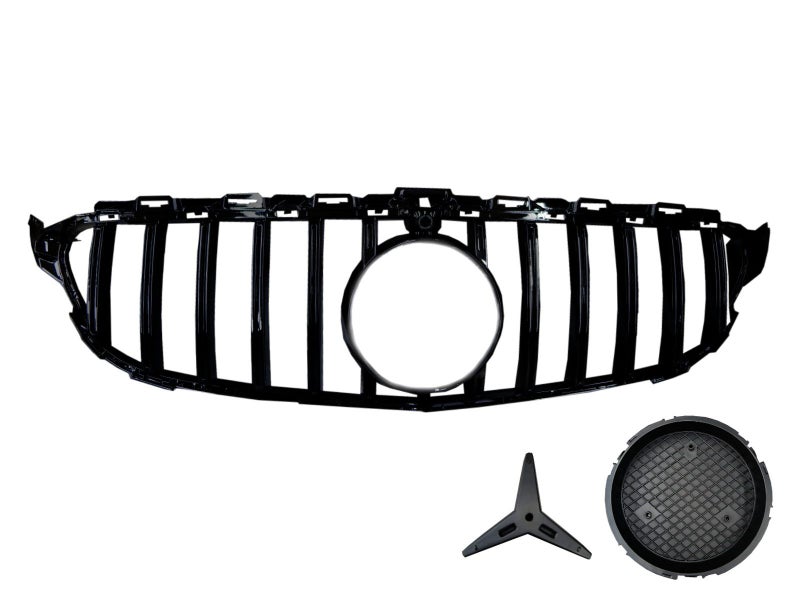 C-CLASS W205 2014-2018 Pre-Facelift Sedan 4D GRILLE/GRILL Gloss Black for Mer... Carousel 1