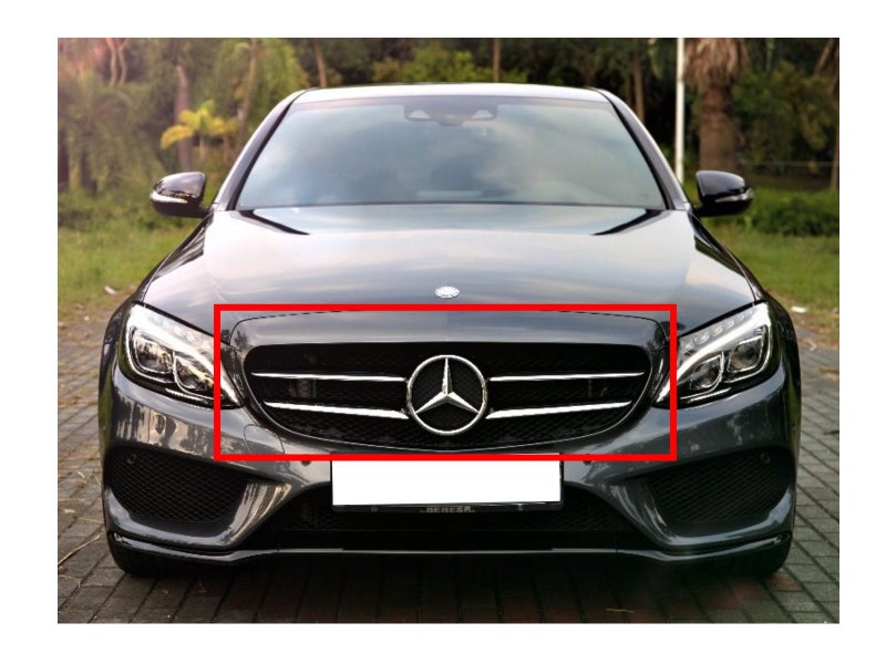 C-CLASS W205 2014-2018 Pre-Facelift Sedan 4D GRILLE/GRILL Gloss Black for Mer... Carousel 5