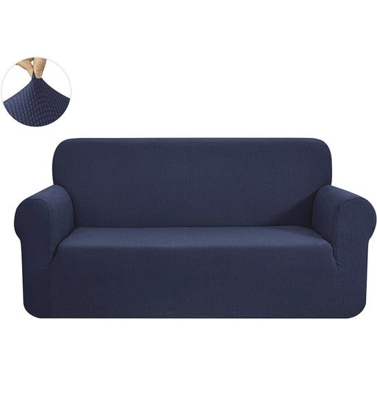 Sofa Cover High Stretch Couch Cover Two Seat-Blue Carousel 1