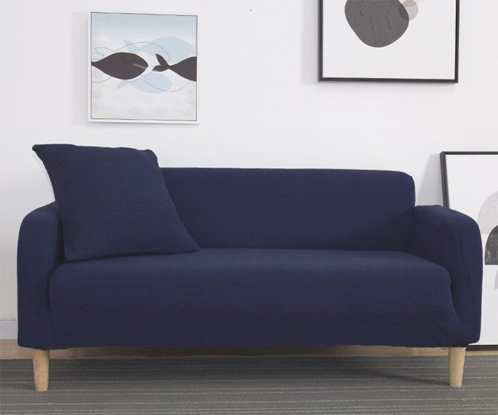 Sofa Cover High Stretch Couch Cover Two Seat-Blue Carousel 2