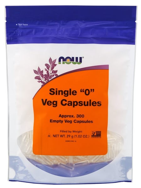 Now Foods Single 0 Empty Veg Capsules 300 Capsules | HealthPorter NZ Carousel 1