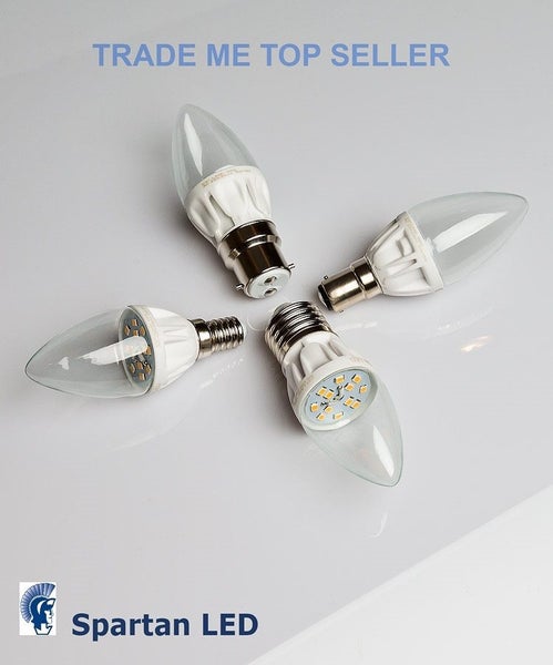 400 lumen 5-watt LED candle bulbs. Carousel 1