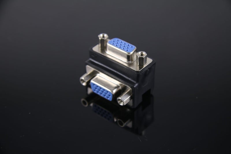 $1 RESERVE VGA Adapter - Female To Female - 90 Degree Right Angle Connector Carousel 1