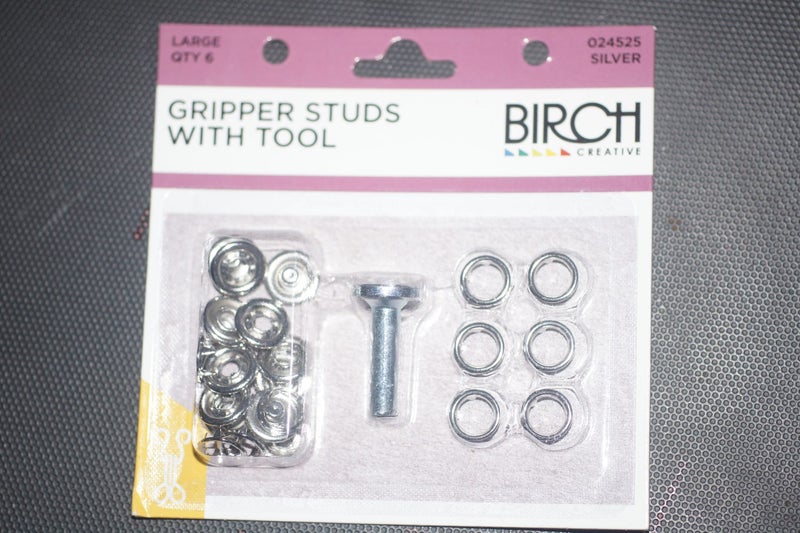 Gripper Studs with Tool. Hammer-On Snaps. For clothing. Use in place of buttons Carousel 1