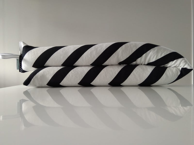 Chevron Black&White Draught Stopper. NEW! Carousel 1