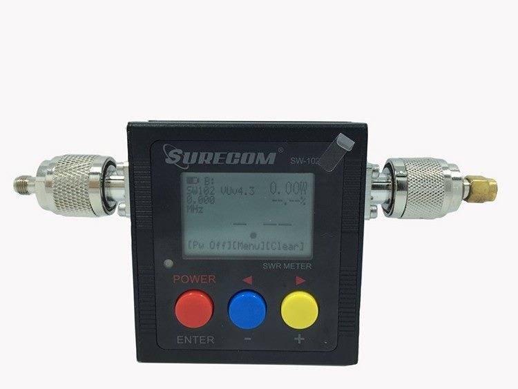 VSWR, SWR, Power & Frequency Meter VHF~UHF 125-525mhz with 2x SMA/N RF Adaptors Carousel 1
