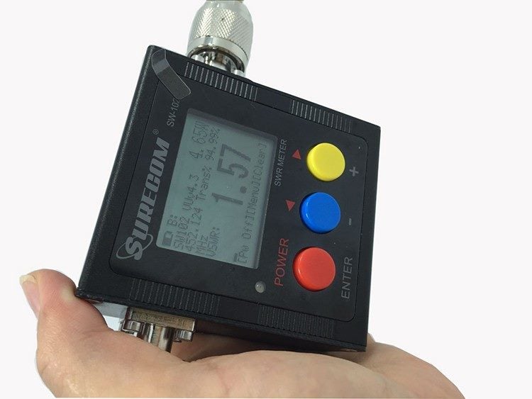 VSWR, SWR, Power & Frequency Meter VHF~UHF 125-525mhz with 2x SMA/N RF Adaptors Carousel 2