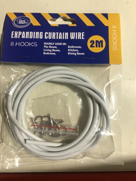 Brand new curtain wire/2m/COMES WITH HOOKS AND EYES Carousel 1
