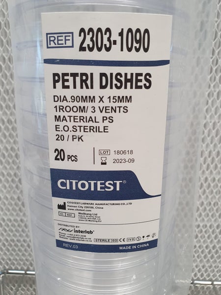 Sterile Petri Dishes - Pack of 20 - 90mm Carousel 2
