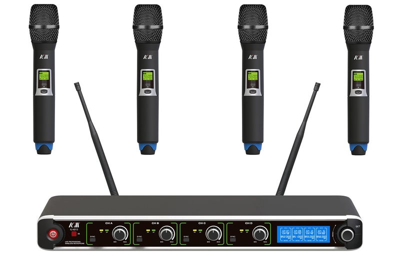 ICM IU-4013 UHF Four Channel Wireless Handhold Microphone (MC03)628632350600991113