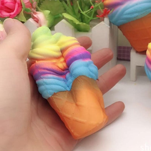 2PCS Ice Cream Soft Slow Rising Squeeze Toys Interesting Squishy Antistress Carousel 4