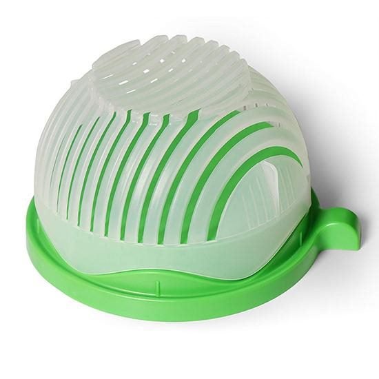 2PCS Salad Maker Salad Cutter Bowl Fruits Slicer Chopper Vegetable Drainer Carousel 4