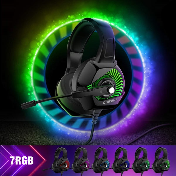 4D Gaiming Headset Noise Cancelling Bass Surround Sound 16.8 Million RGB Backlit Carousel 2