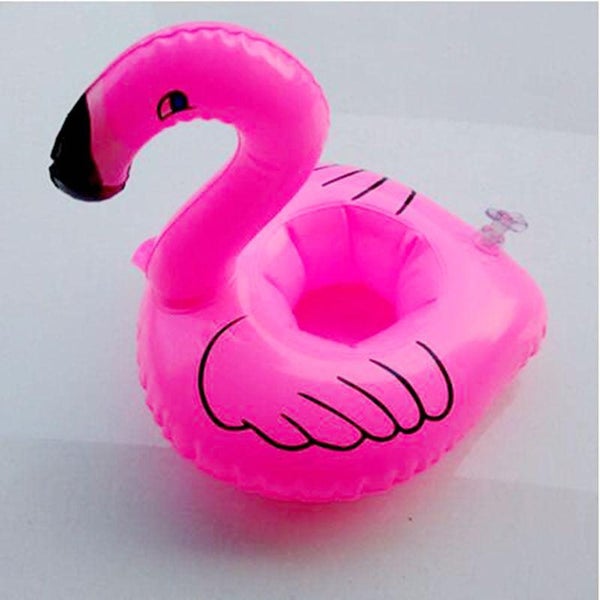 4PCS Swan Inflatable Swimming Ring For Drink Can Cup Holder Beach Poll Baby Kids Carousel 6