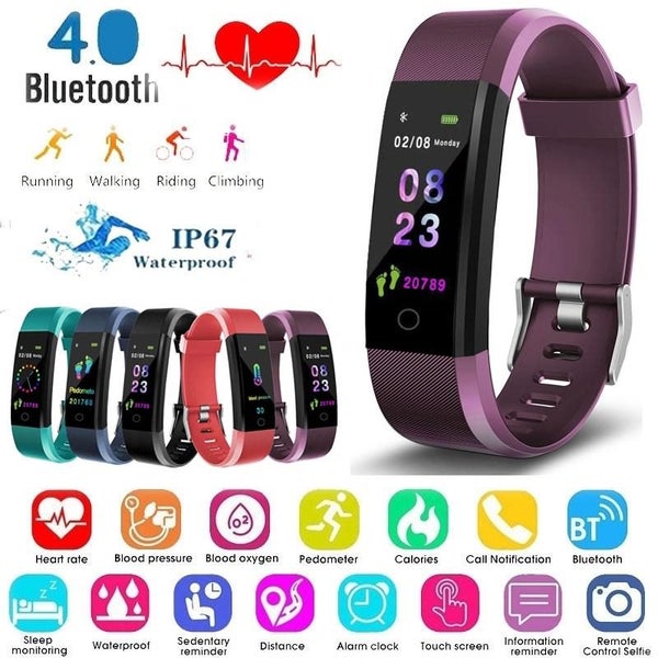 Fitness Tracker Activity Tracker Watch Heart Rate Monitor Smart Fitness Band Carousel 1