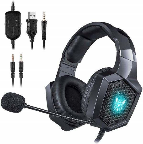 Gaming Headset PS4 New Xbox One, Stereo Over-Ear Headphones & Noise Canceling Carousel 1