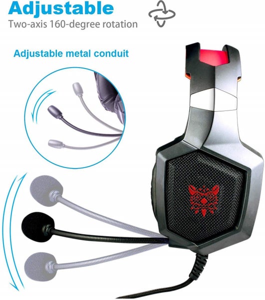 Gaming Headset Stereo PS4 Xbox One, Noise Cancelling Mic Over Ears Headphones Carousel 2