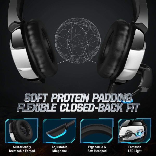 Gaming Headset Xbox 360 Headset Noise Canceling Mic Surround Bass Headphones Carousel 2