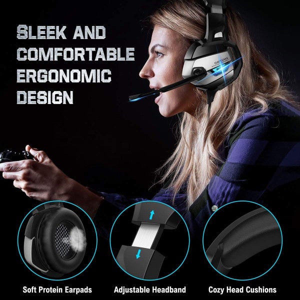 Gaming Headset Xbox 360 Headset Noise Canceling Mic Surround Bass Headphones Carousel 6