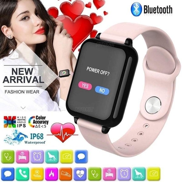 IP67 Heart Rate Monitor Activity Tracker Blood Pressure Sport Wrist Smart Watch Carousel 1