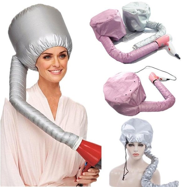 Magic Soft Hair Drying Cap Bonnet Hood Hat Blow Hair Dryer Diffuser Attachment Carousel 1