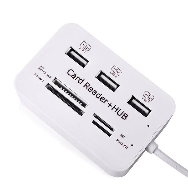 Multifunction MS/SD/M2/TF Memory Card Reader Combo High Speed 3 Port USB 3.0 HUB Carousel 2