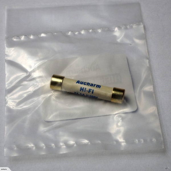 Aucharm Audio 6mm x 32mm Silver Alloy Gold plated cap Slow blow fuse (EP030) Carousel 2
