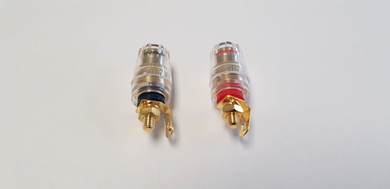 Pair of 32mm Speaker Binding Post Copper Gold Plate (EP039) Carousel 1