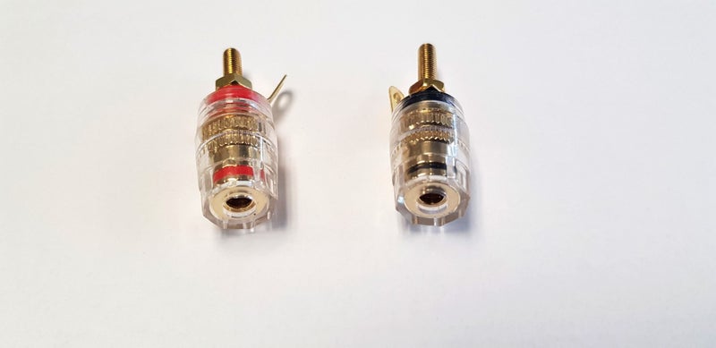 Pair of 43mm Speaker Binding Post Copper Gold Plate (EP038) Carousel 2