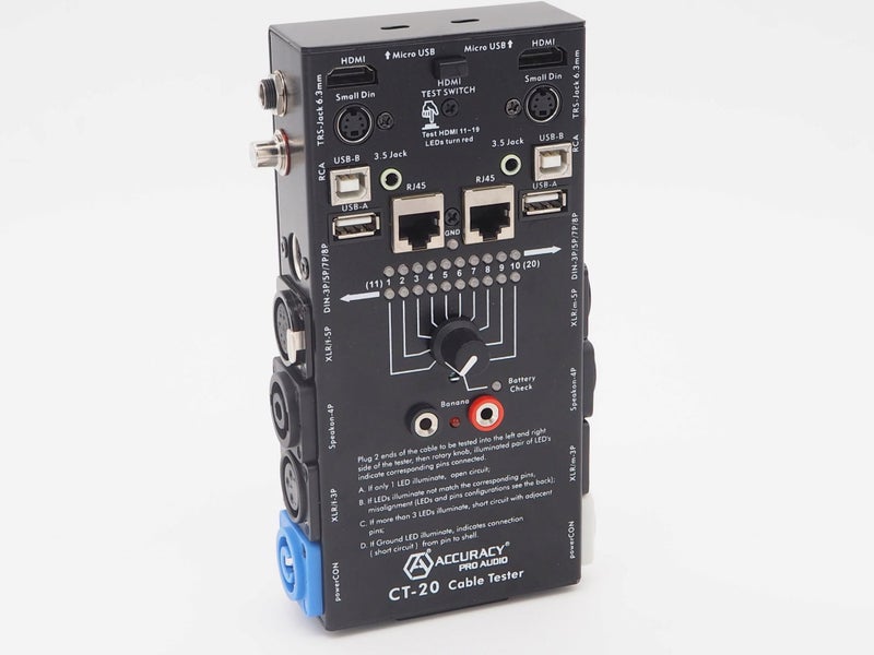 Accuracy Pro Audio CT-20 Black Cable Tester (PA15) Carousel 1