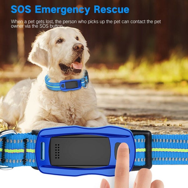 Pet GPS Tracker Dog Cat Real-time Tracking Collar Security Finder Locator - Blue Carousel 1