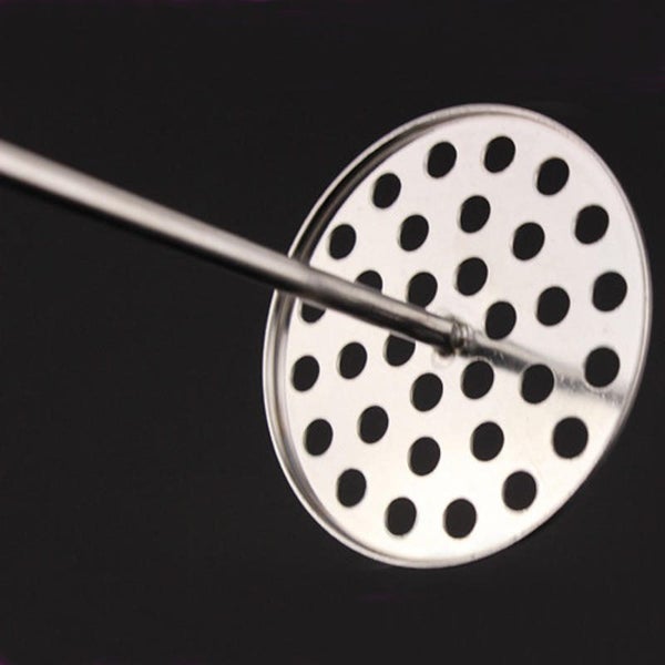 Potato Masher Stainless Steel Round Plate 32 Holes Kitchen Gadget Cooking Tools Carousel 3