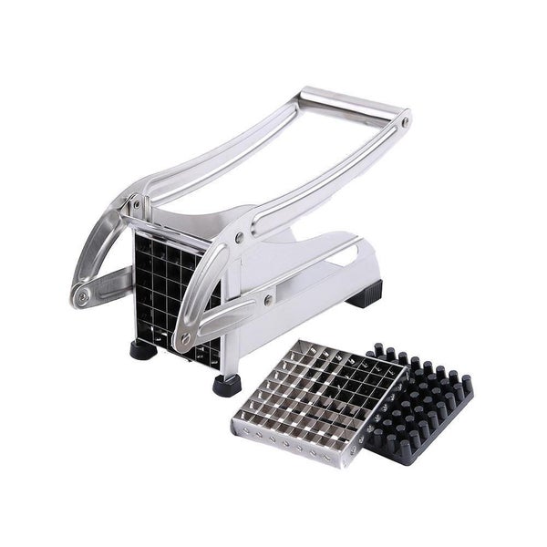 Stainless Steel French Fry Cutter Potato Vegetable Slicer Chopper Dicer 2 Blades Carousel 4