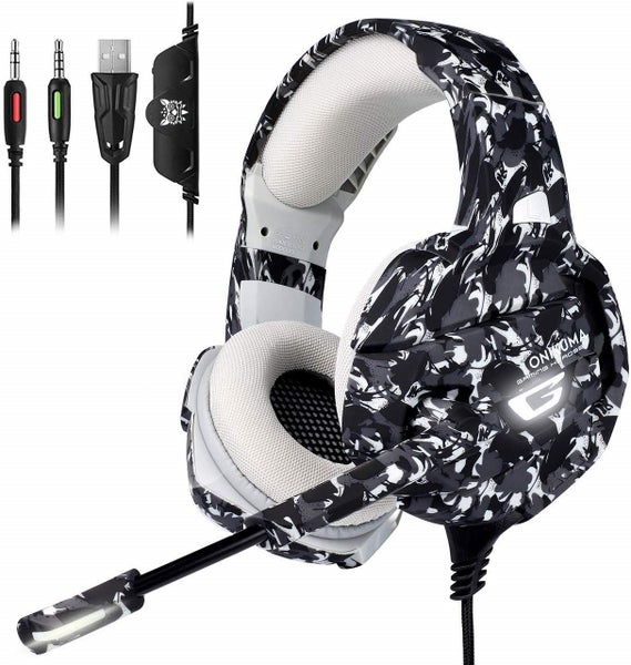 Xbox One Gaming Headset Headphone Surround Sound Noise Canceling Earpads & Mic Carousel 1
